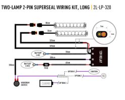 Alternative view of Καλωδίωση δύο λαμπτήρων Μακριά (2-Pin, Superseal, 12V) 3.2m