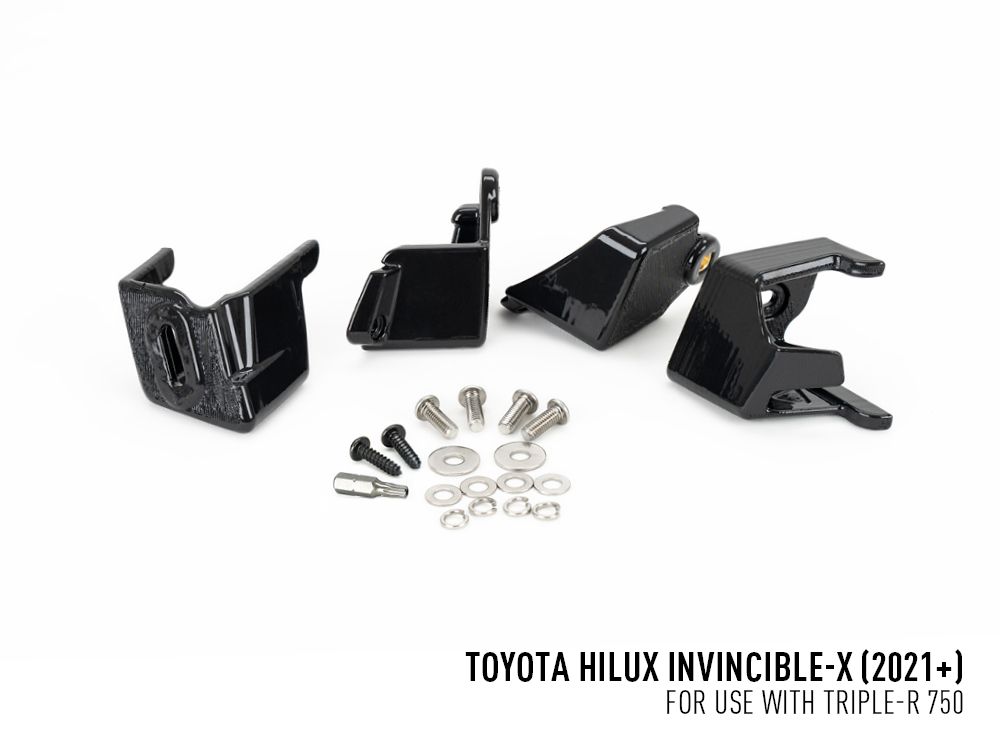 Σετ τοποθέτησης γρίλιας για Toyota Hilux Invincible X (2021+) με Triple-R 750 (Με Φώτα θέσης και Φάρο) 10800 Lumens - Image 4