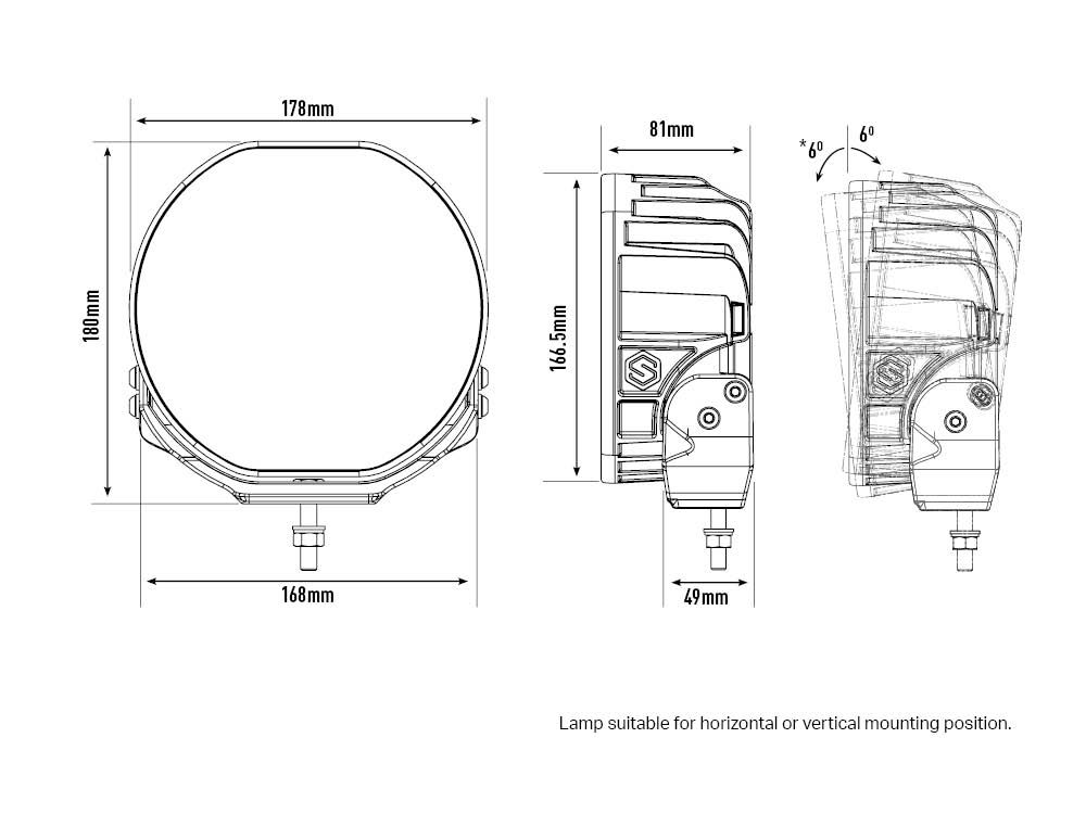 Sentinel 7″ Elite Με φώτα θέσης 10248 Lumens Λευκό - Image 6
