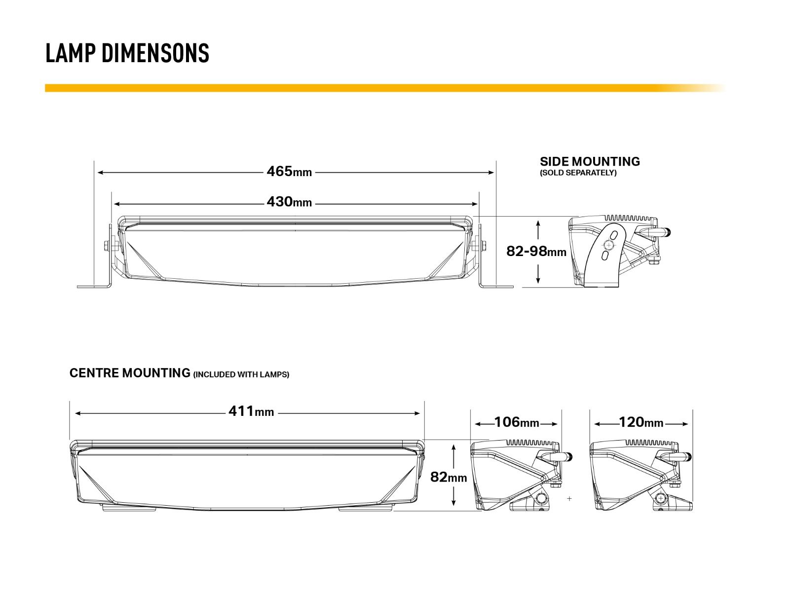 Μπάρα Led Air-55 με Μπλέ φώς θέσης 6800 Lumens 411mm - Image 9